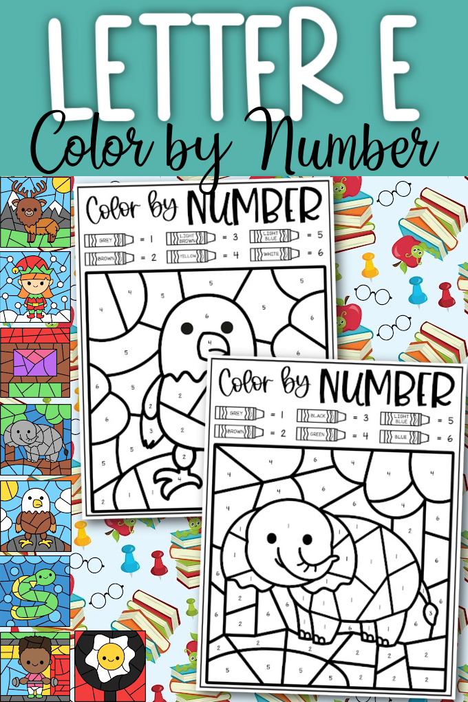 Letter e coloring pages for preschoolers