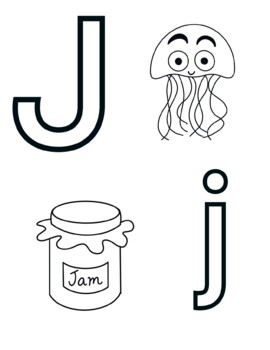 Letter j alphabet coloring page sheet by knox worksheets tpt