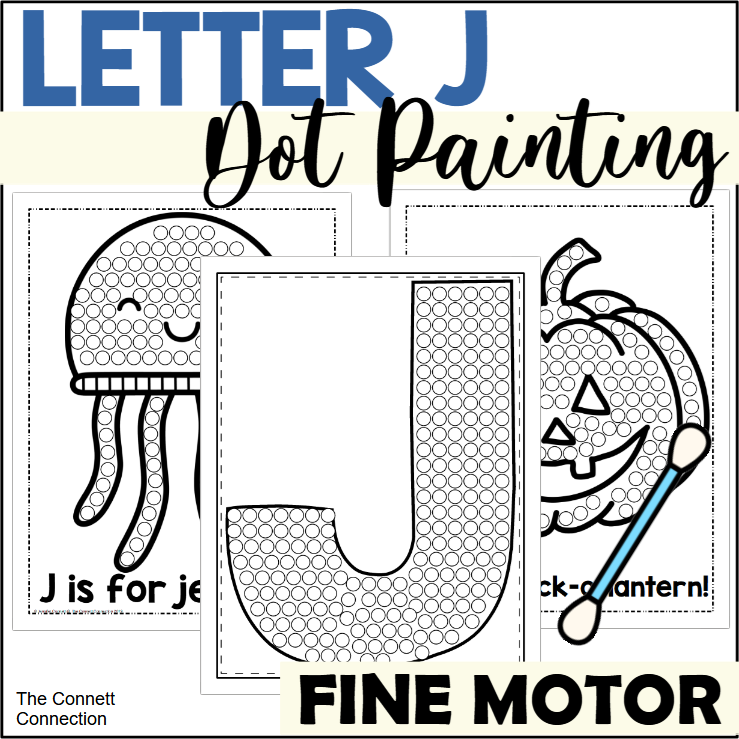 Letter j dot painting activity made by teachers