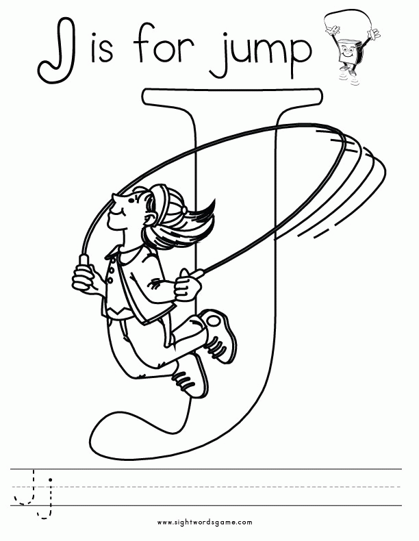 Letter j coloring pages printable for free download