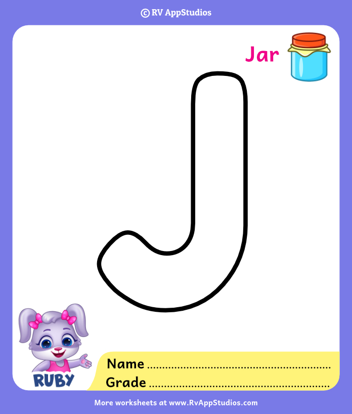 Letter j coloring pages