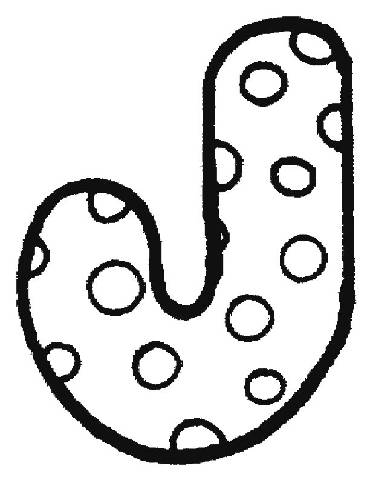 Bubble letter j coloring pages