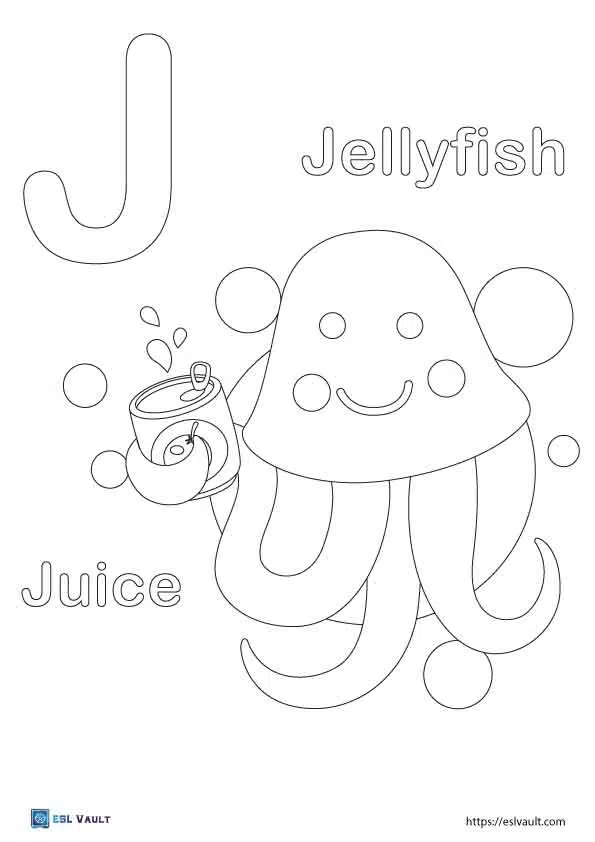 Free jellyfish coloring pages