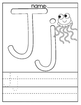 Letter j coloring page by teacher coloring store tpt