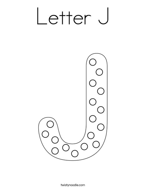 Letter j coloring page