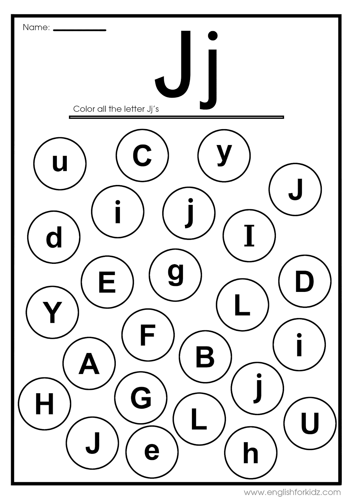 English for kids step by step letter j worksheets flash cards coloring pages