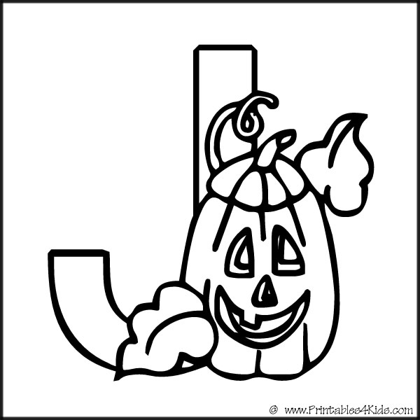 Alphabet coloring page letter j jack