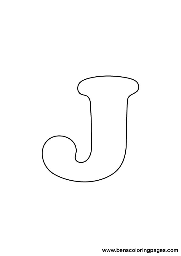 Free letter j coloring page