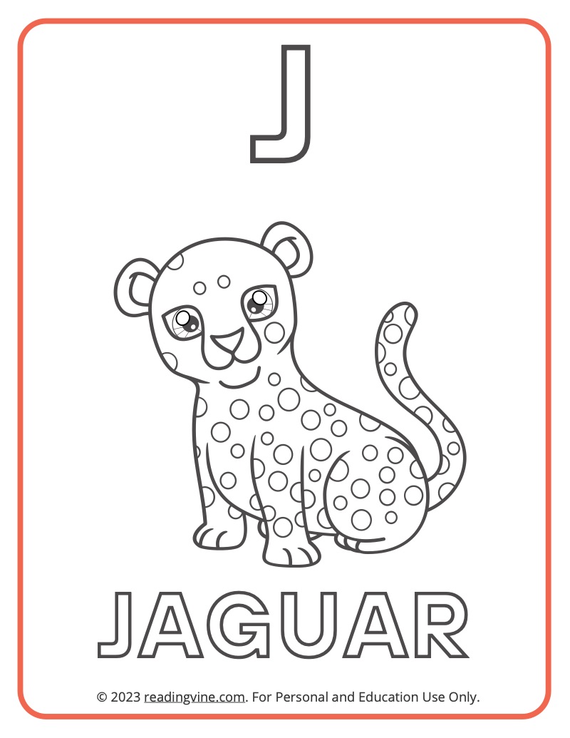 Letter j coloring pages