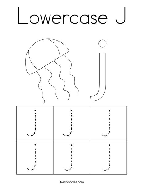 Lowercase j coloring page