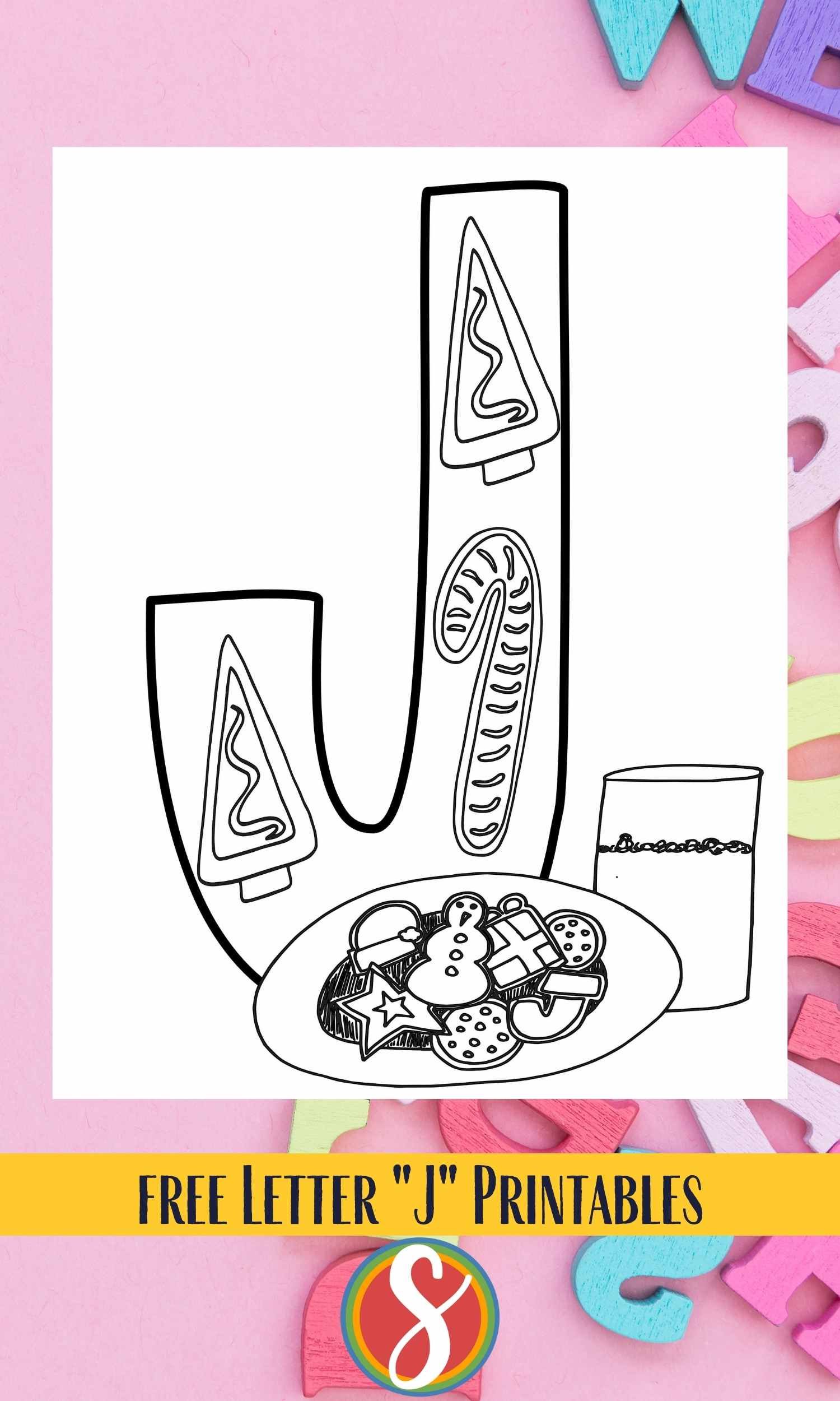 Free letter j coloring pages â stevie doodles