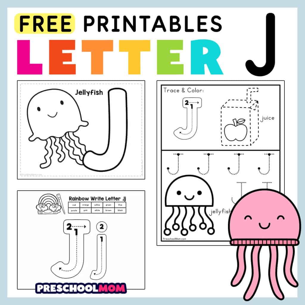 Letter j preschool printables