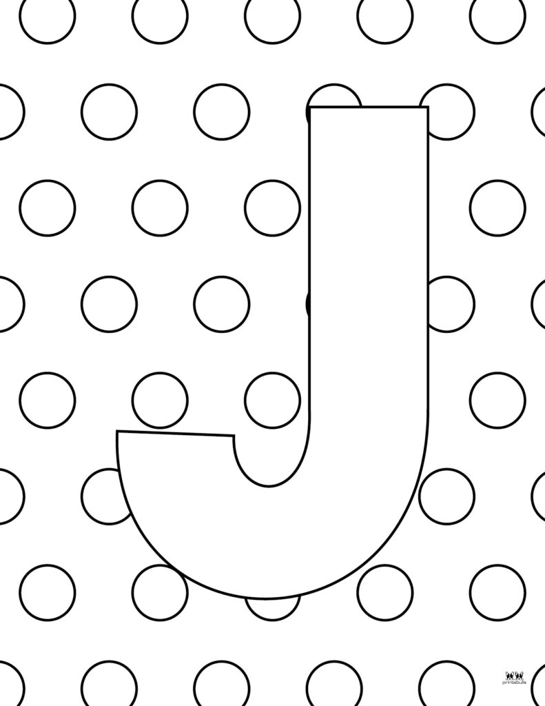 Letter j coloring pages