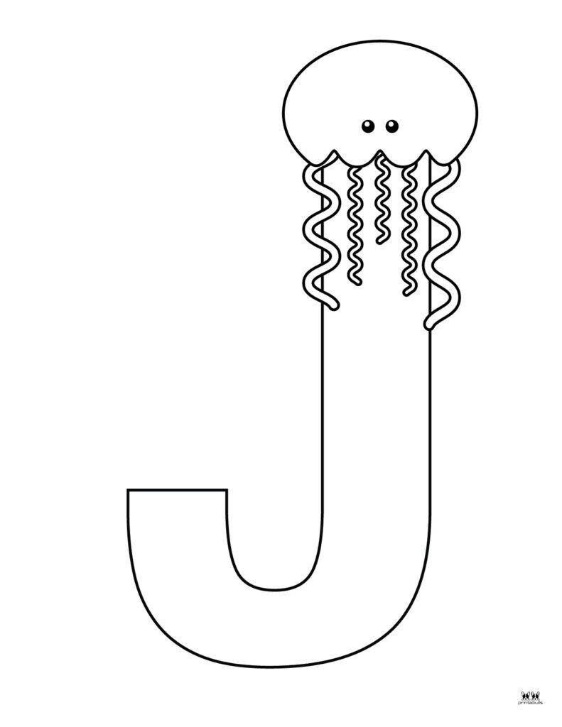 Letter j coloring pages