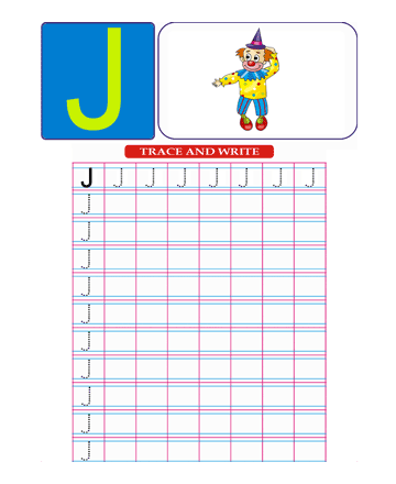 Printable capital letter j coloring worksheets free online coloring pages