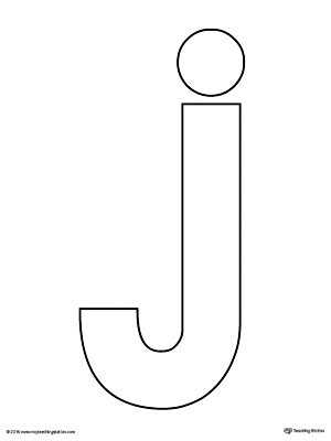 Lowercase letter j template printable