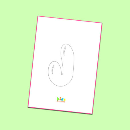 Bubble letter j coloring page kids