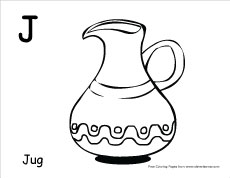 Letter j writing and coloring sheet