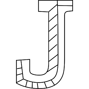 Uppercase j coloring page