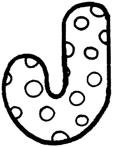 Letter j with polka dot coloring page free printable coloring pages