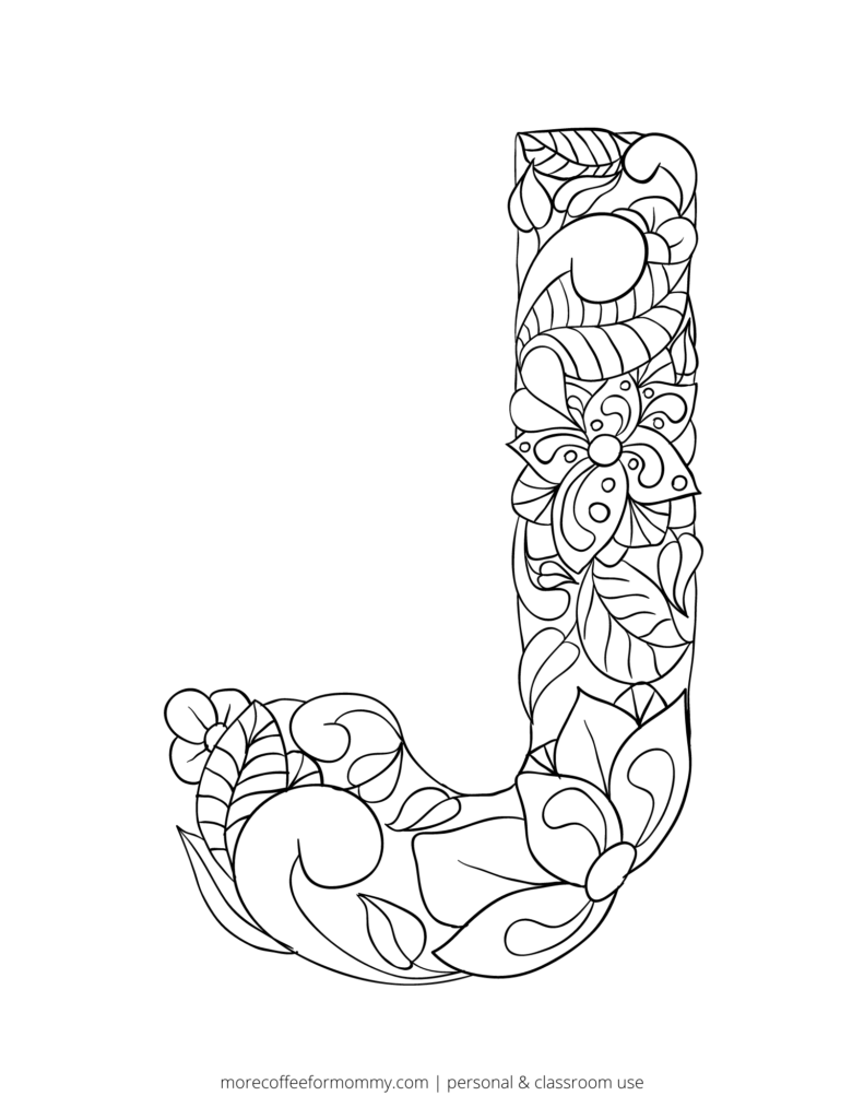 Free printable alphabet coloring pages â more coffee for mommy