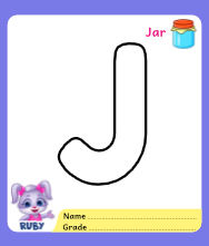 Letter j coloring pages