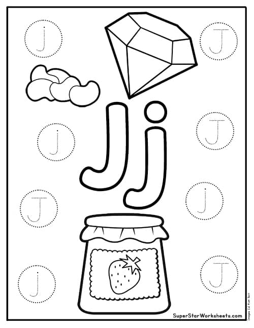 Letter j worksheets