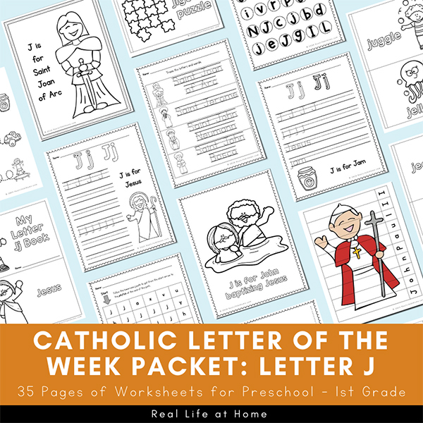 Letter j â catholic letter of the week worksheets and coloring pages