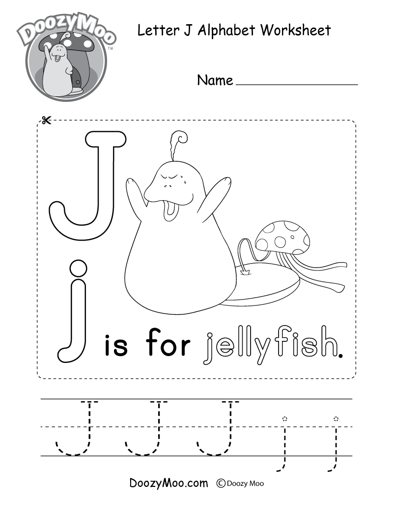 Letter j alphabet activity worksheet