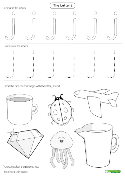 Letter j worksheet