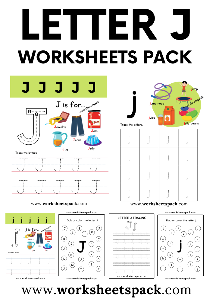 Free letter j printable worksheets pdf