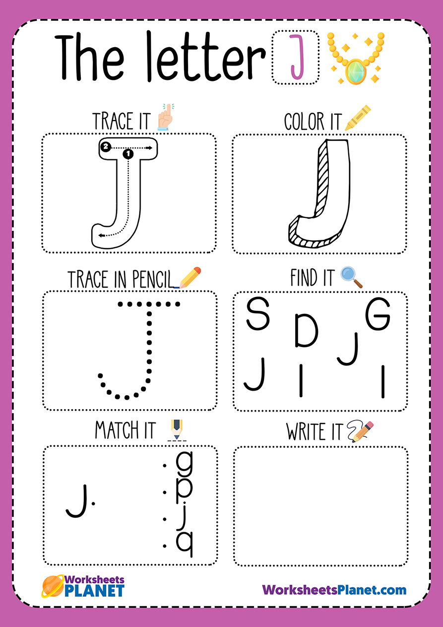 Letter j worksheet