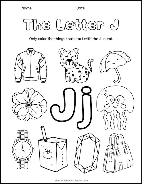 Letter j worksheets fun printable