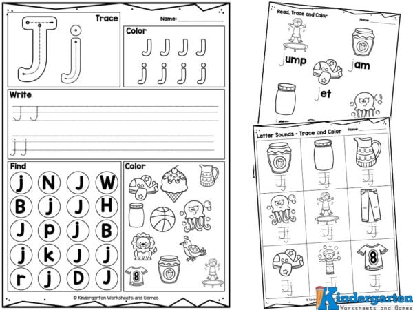 Free printable letter j worksheets for kindergarten