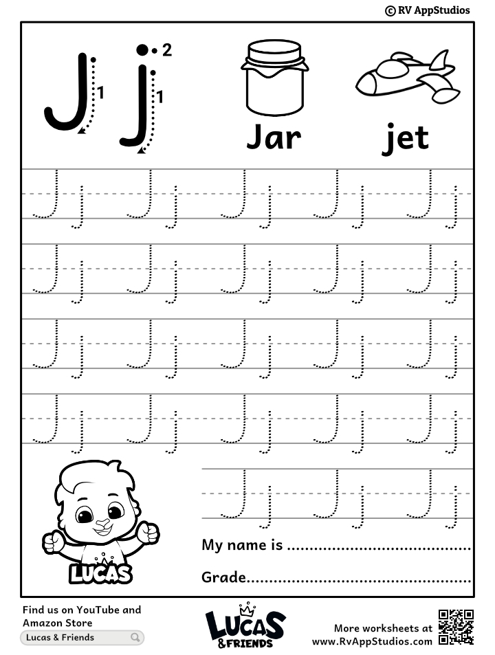 Alphabet jj letter printable letter jj tracing worksheets