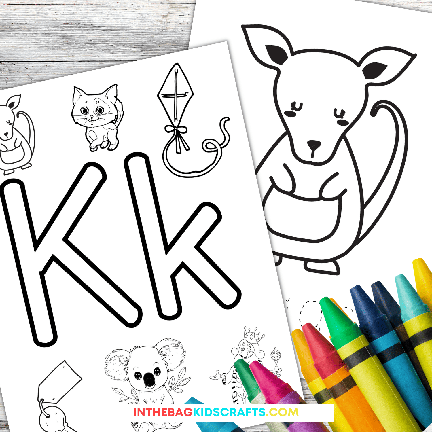 Letter k coloring pages free printables â in the bag kids crafts