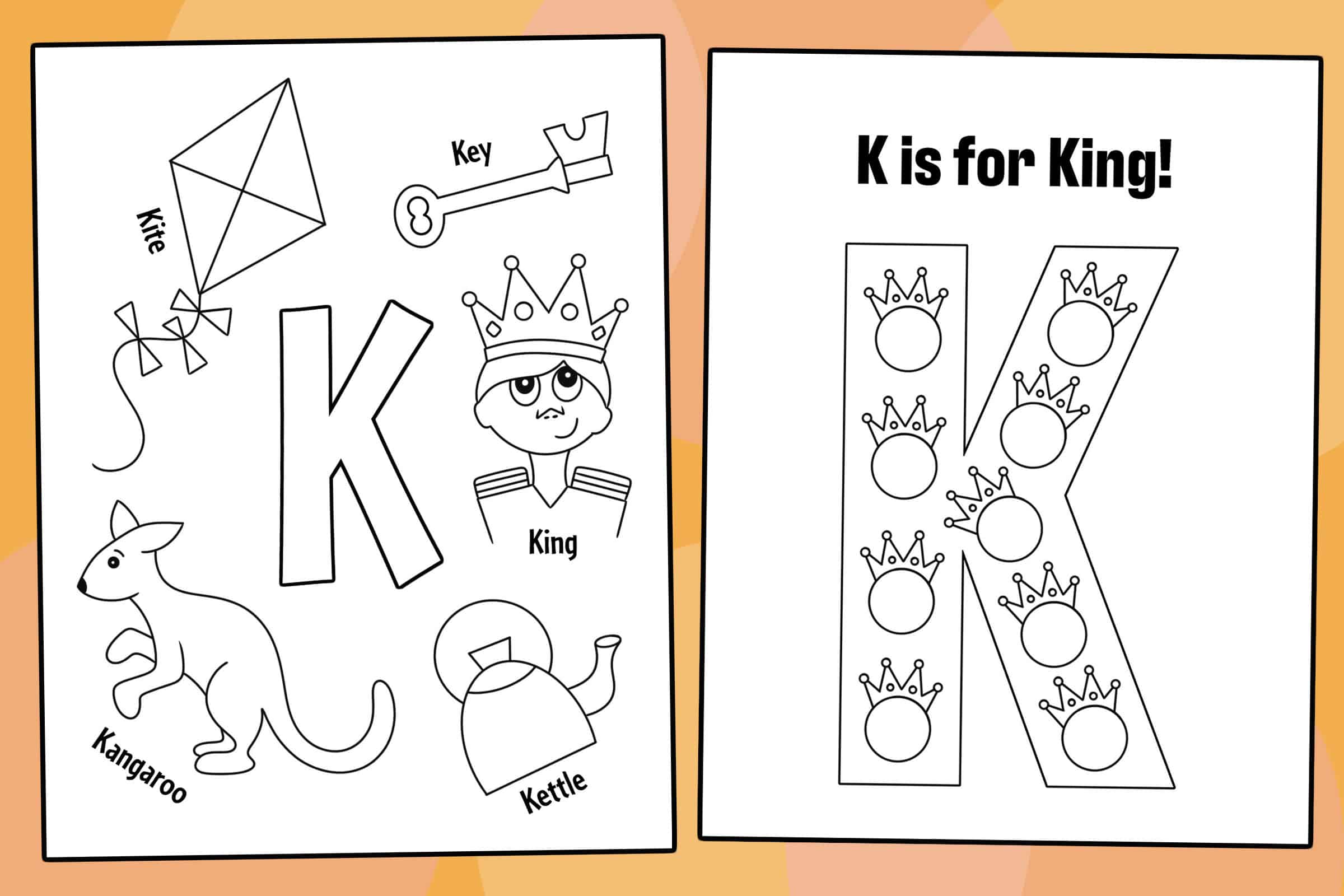 Free letter k worksheets for preschool â the hollydog blog