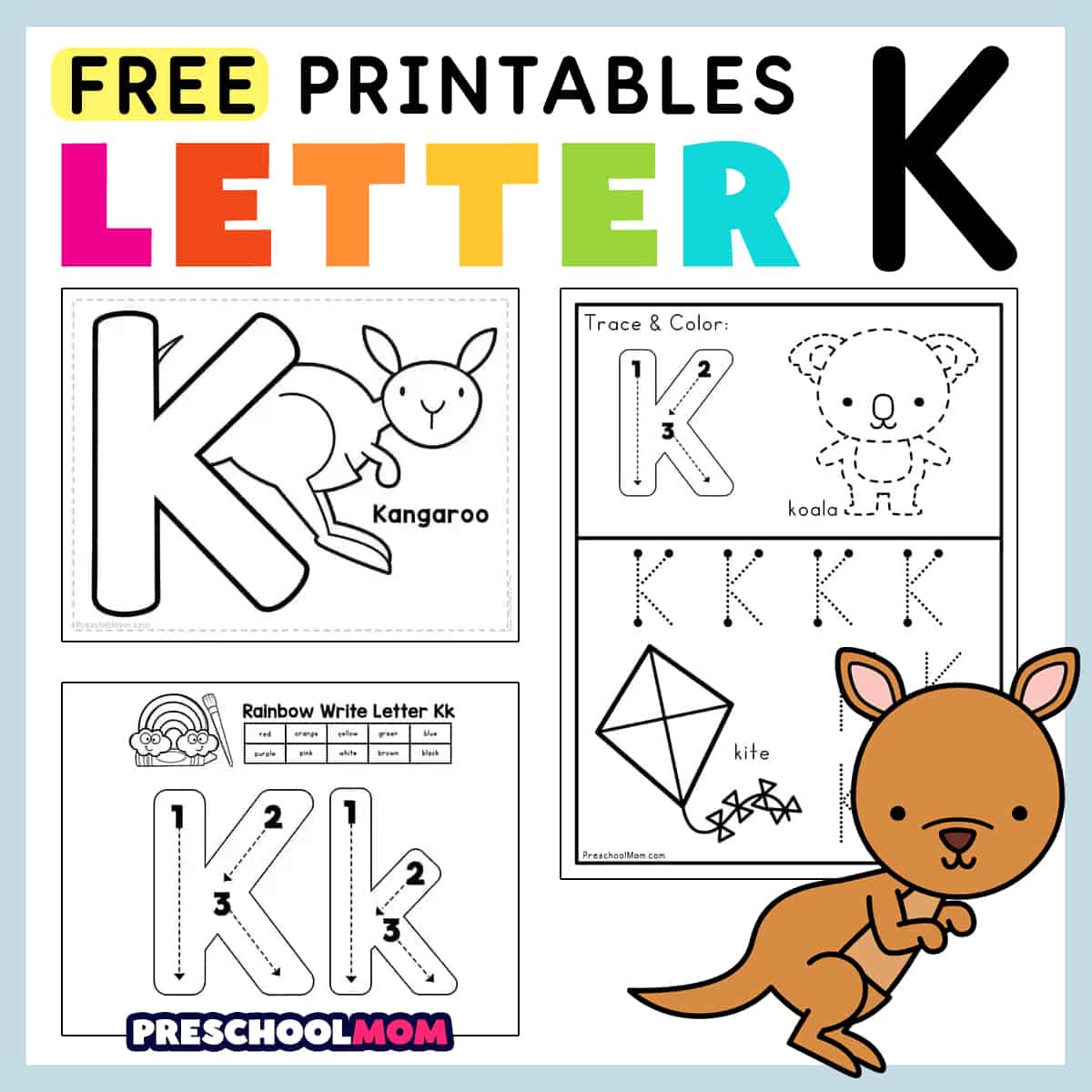 Letter k preschool printables