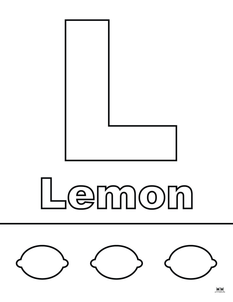 Letter l coloring pages