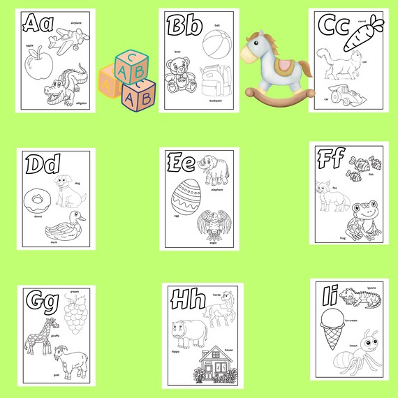 Alphabet coloring pages l preschool l pre