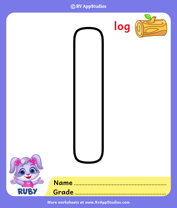 Alphabet l coloring pages