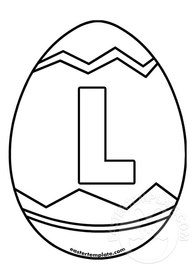 Easter egg with letter l