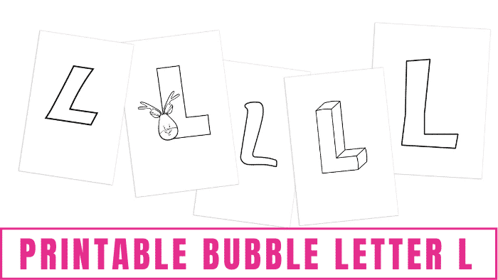 Printable bubble letter l