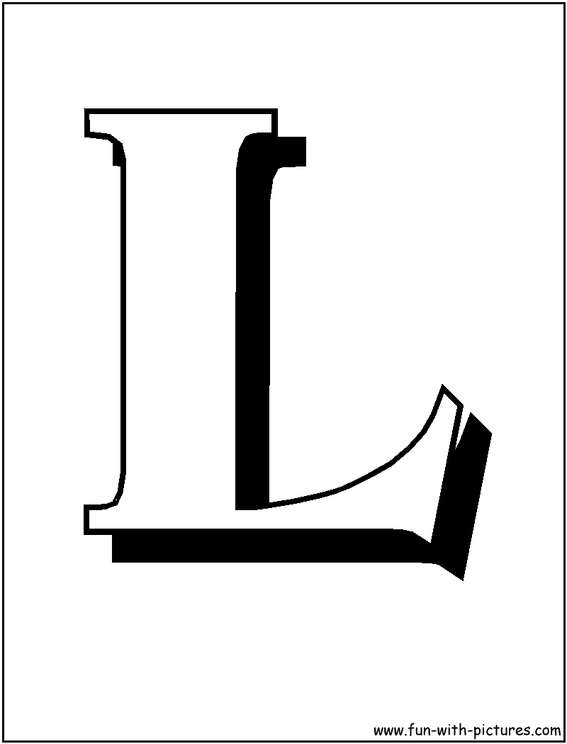 Block letter coloring pages