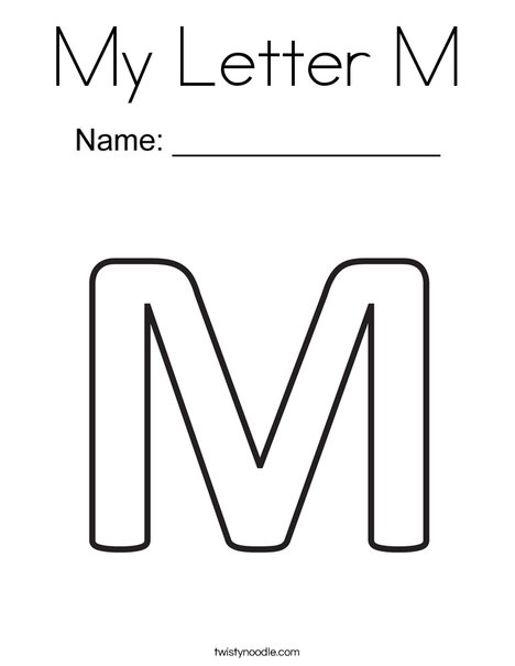 My letter m coloring page