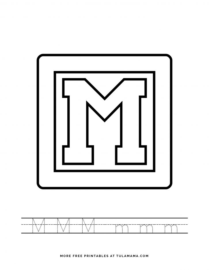 Fun free easy to print letter m coloring pages