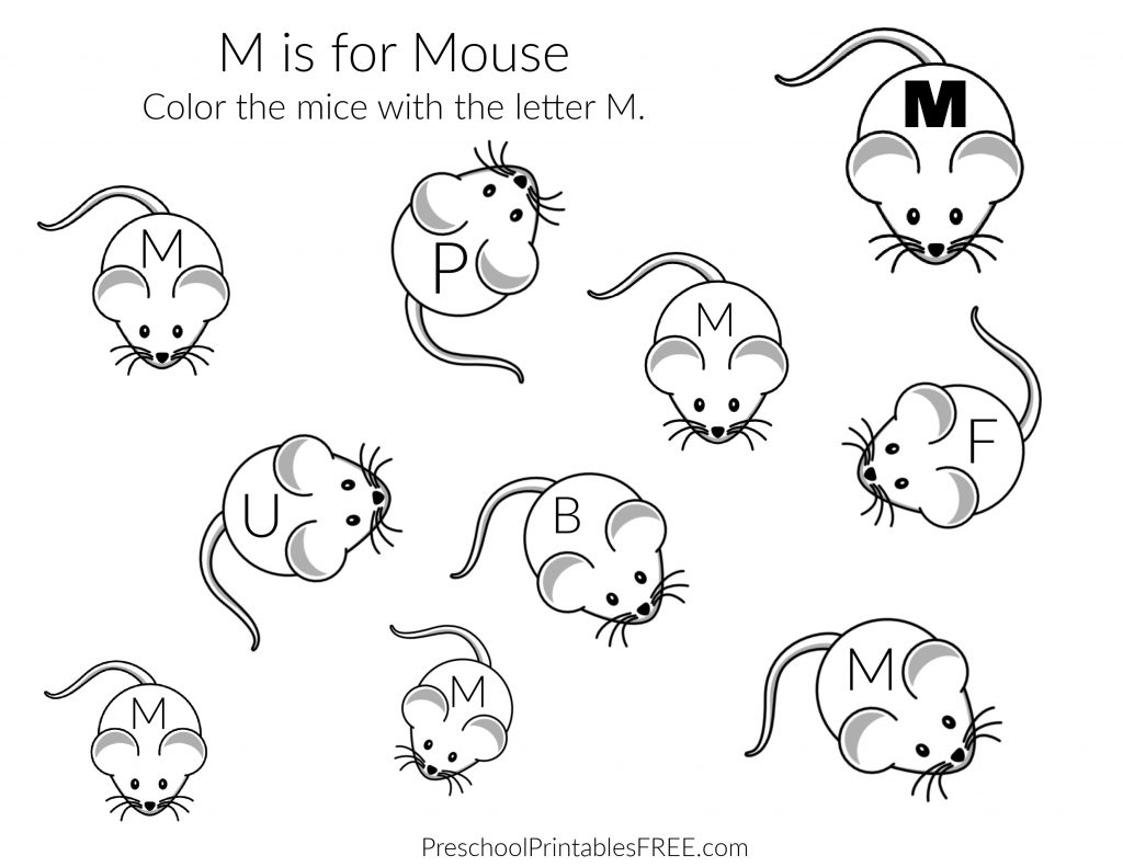 Preschool letter m worksheets â free preschool printables