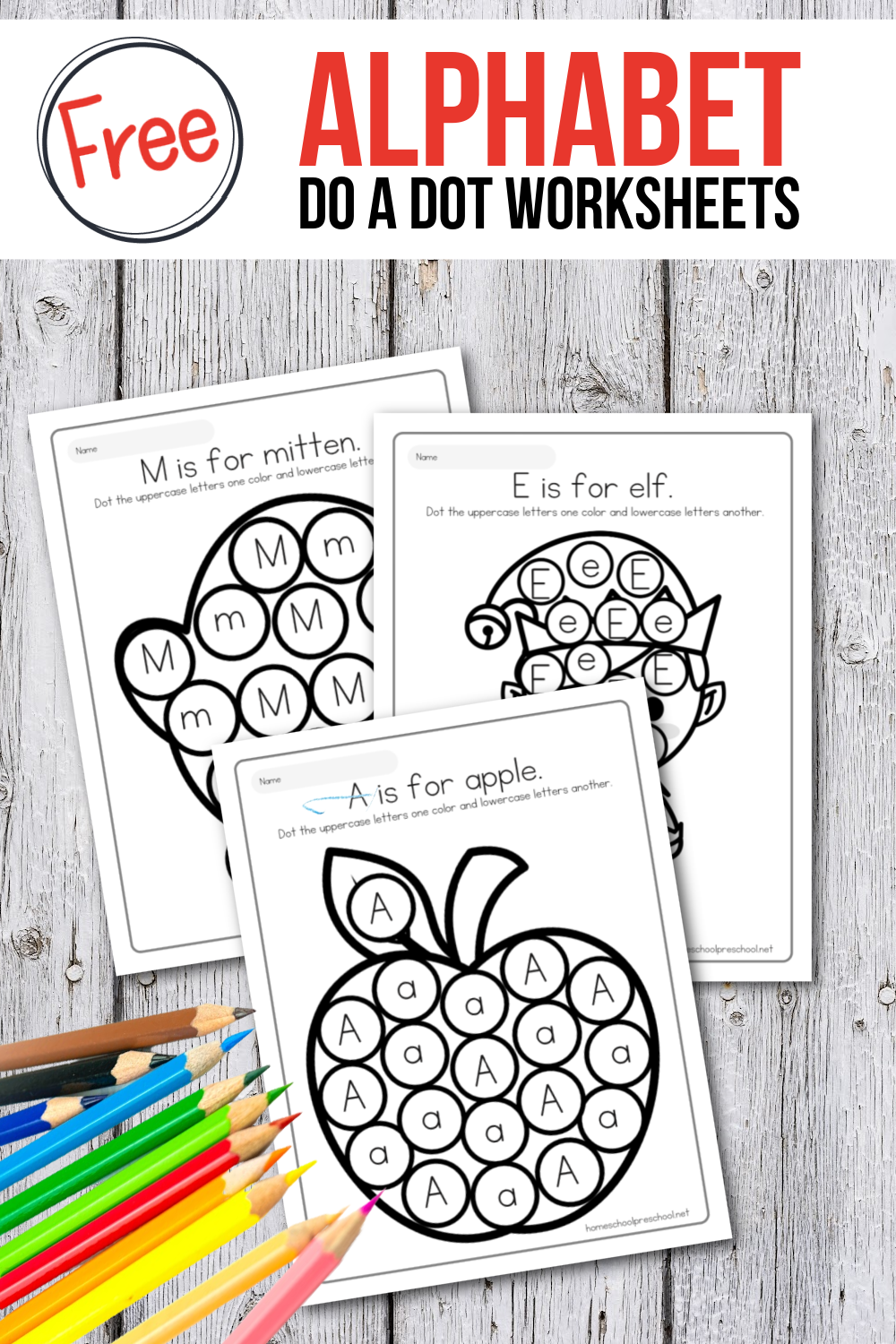 Alphabet do a dot printables for preschoolers