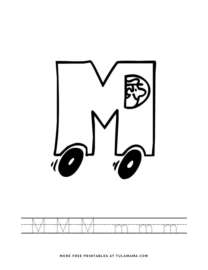 Fun free easy to print letter m coloring pages