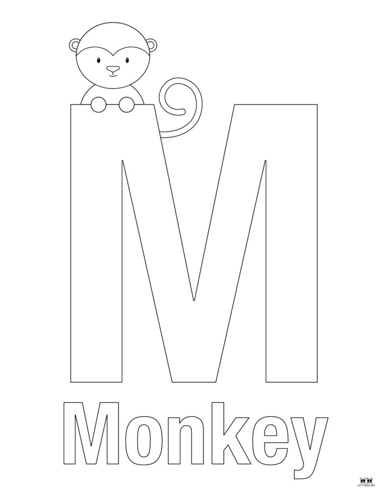 Letter m coloring pages